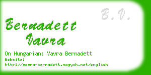 bernadett vavra business card